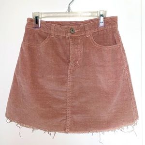 John Galt Pink Corduroy Skirt